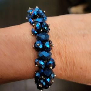 Darker Blue beaded bracelet